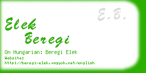 elek beregi business card
